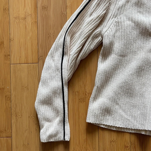 French Connection Cream Ribbed Turtleneck Sweater - Picture 3 of 3